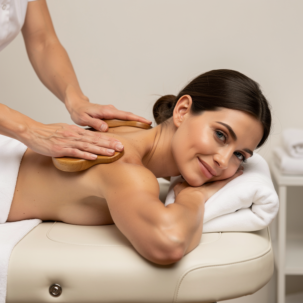 Pessoa recebendo massagem relaxante